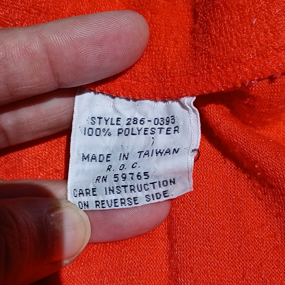 Vintage 70s Red White Harlequin Terrycloth Romper - Picture 2 of 2